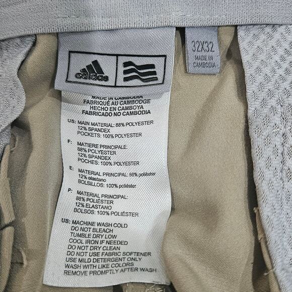 Adidas Men's 30x32 Ultimate365 Beige Tan Khaki Athletic Performance Golf Pants - Picture 4 of 7